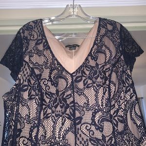 Nude and Navy classic dress